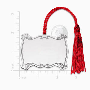 Engravable Sterling Silver Christmas Plaque Ornament