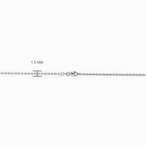 Engravable 7/8 inch Sterling Silver Disc Charm Necklace with Cable Chain - NSL130420 - Chain Size