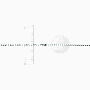 Engravable Men's Stainless Steel Double Dog Tag Necklace with Ball Chain and Extension Loop - Large - NST171014 - Chain and Clasp Detail