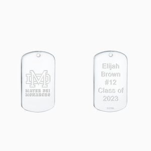 Engravable Men's Stainless Steel Double Dog Tag Necklace with Ball Chain and  Extension Loop - Large - NST171014 - Front and Back Engraving