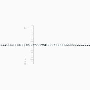 Engravable Men's Stainless Steel Dog Tag Slider Necklace with Ball Chain - Large - NST171015 - 2mm Chain Size and Clasp Detail