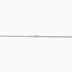 Engravable 7/8 inch 14k White Gold Interlocking-Script Monogram Disc Charm Necklace - NWG081216 - Chain and Clasp Detail