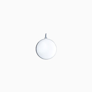 Engravable 1 inch Sterling Silver Disc Charm Pendant - PSL130421