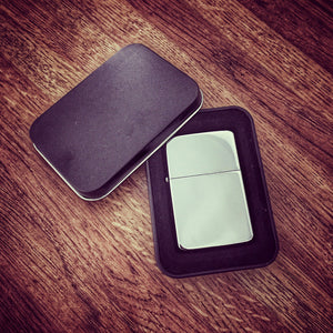 Engravable Chrome Windproof Lighter Packaging