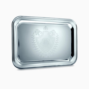 Engraved Classic Silver Rectangle Tray 9x6