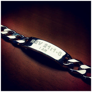 Men’s Heavy Sterling Silver Cuban Link ID Bracelet Custom Engraved