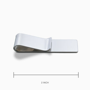 Sterling Silver Classic Money Clip Size Detail