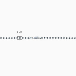 Engravable Men's Raised-Edge Sterling Silver Double Dog Tag Necklace with Bead Chain - Large - NSL1407202 - Chain with Lobster Clasp