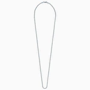 Men's 2mm 14k White Gold Military Ball Chain Necklace