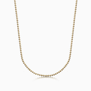 Men's 14k Yellow Gold 2 mm Military Ball Chain - 20 inch
