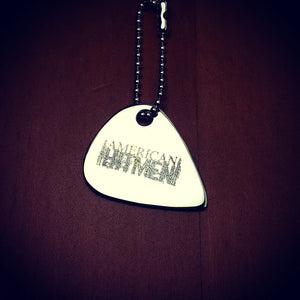 Engravable Men's Sterling Silver Guitar Pick Necklace with Bead Chain and Extension - NSL120529 -  Custom Engraved with Logo