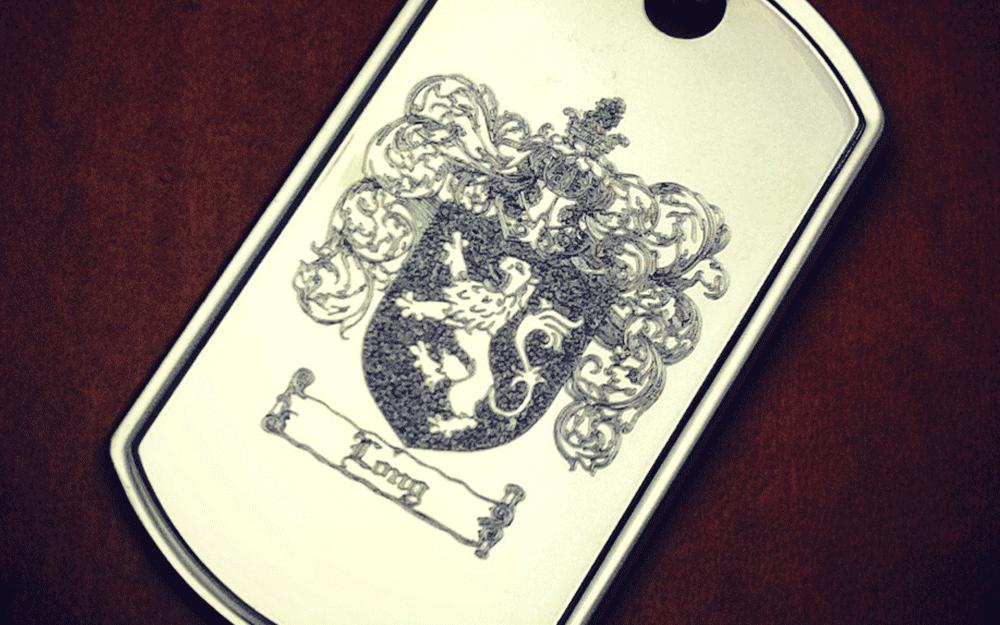 Custom Engraved Sterling Silver dog Tag Necklaces for Men