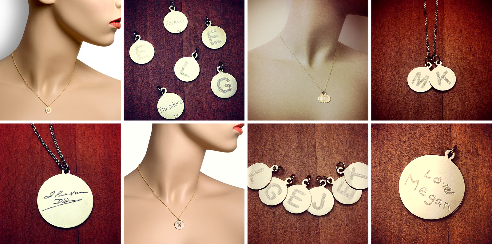 Custom Engraved Initial Jewelry