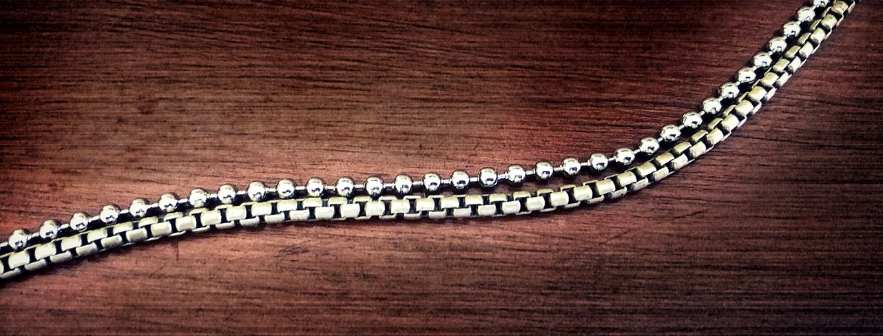 Silver and Gold Chains for Men from Sandy Steven Engravers