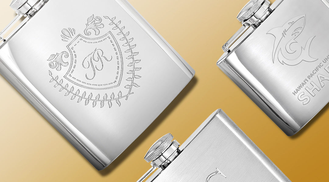 Custom Engraved Personalized Whiskey Flasks