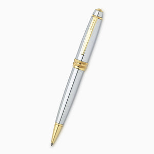 Engravable Cross Bailey Medalist Polished Chrome with Gold Plated Accents Ballpoint Pen - BP250123