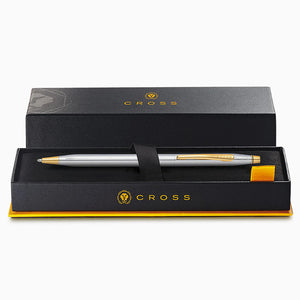 Engravable Cross Classic Century Medalist Polished Chrome with Gold Plated Accents Ballpoint Pen - BP250124 - Packaging