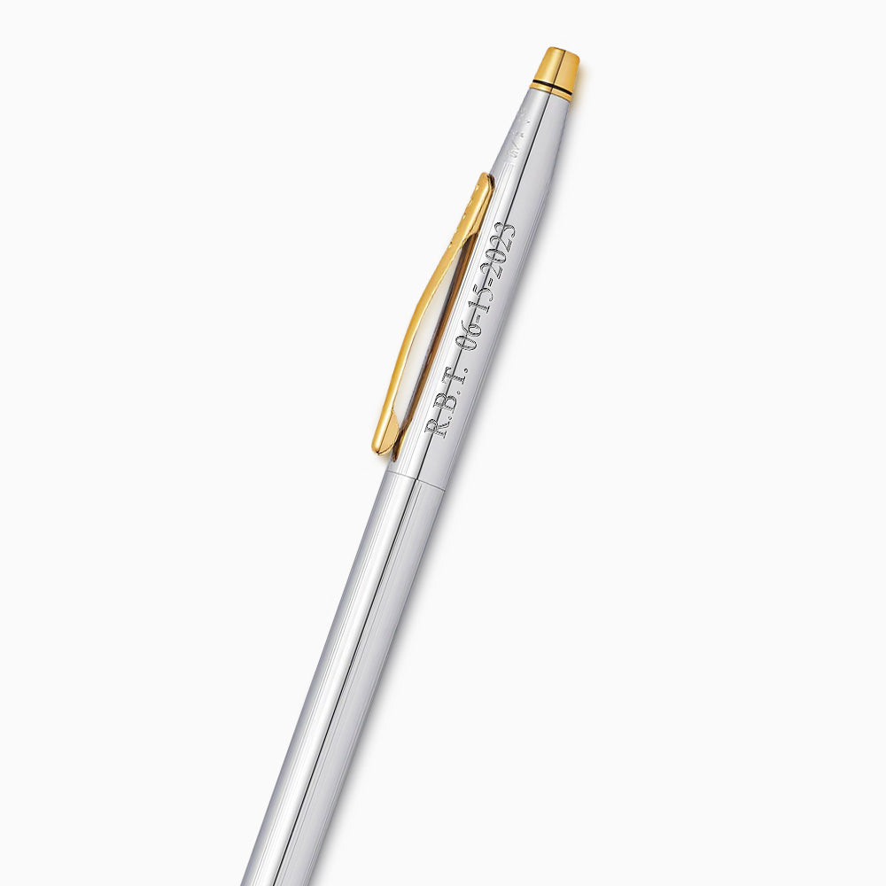 Engravable Cross Classic Century Medalist Polished Chrome with Gold Plated Accents Ballpoint Pen - BP250124