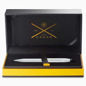 Engravable Cross Century II Lustrous Chrome Ballpoint Pen - BP250125 - Gift Box Packaging