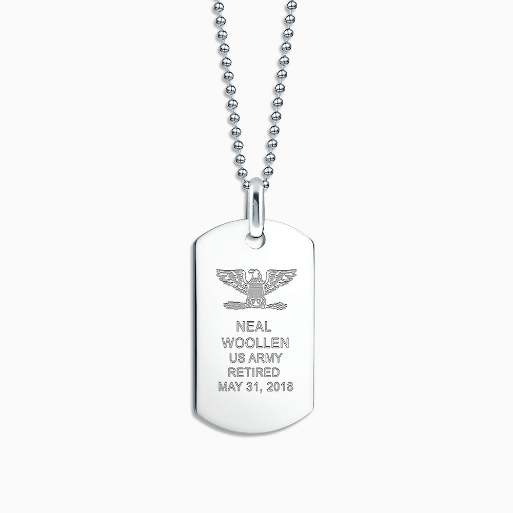 Silver Dog Tag Necklace - Name My Jewelry ™