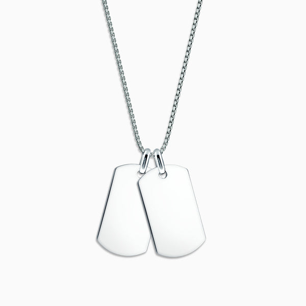 silver950 【2枚組】dog tag handmade Sam's Tags Stainless Steel Custom Engraved Pet ID Tags