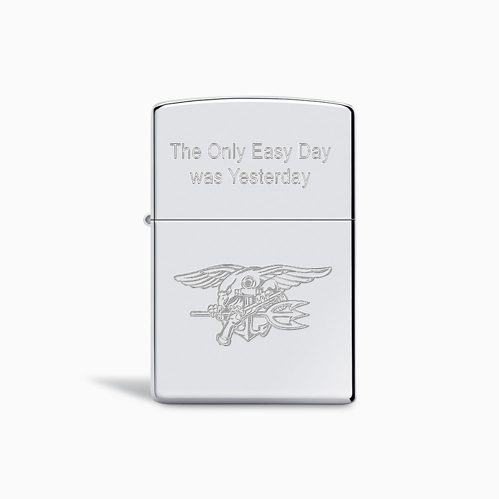 Engravable High Polish Chrome Classic Zippo Lighter - Sandy