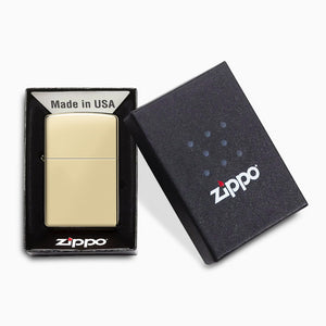 Engravable High Polish Solid Brass Classic Zippo Lighter - L241115 - Packaging