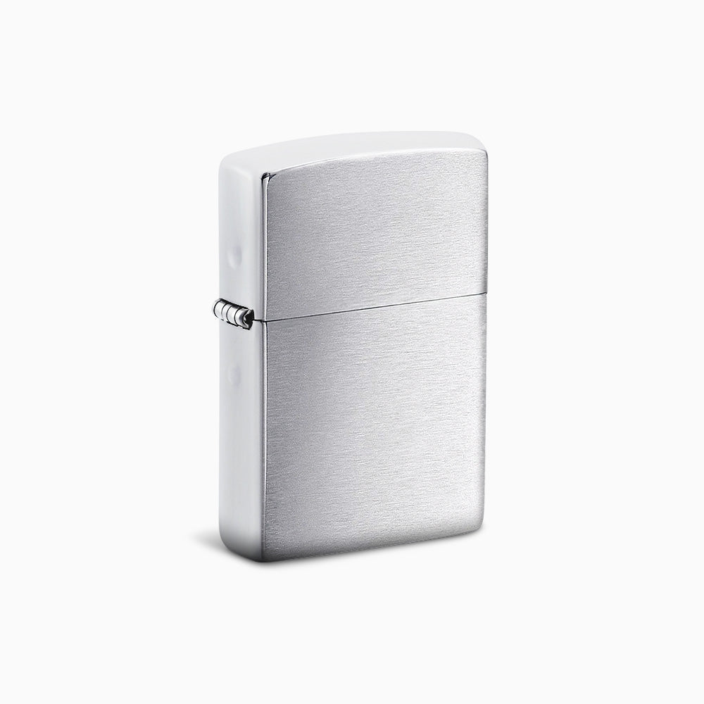 Engravable Brush Chrome Classic Zippo Lighter - L241116