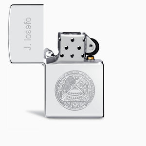 Engravable High Polish Sterling Silver Zippo Lighter