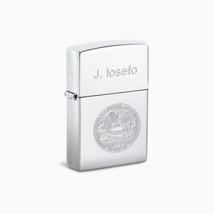 Engravable High Polish Sterling Silver Zippo Lighter