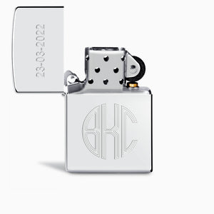 Engravable High Polish Sterling Silver Zippo Lighter