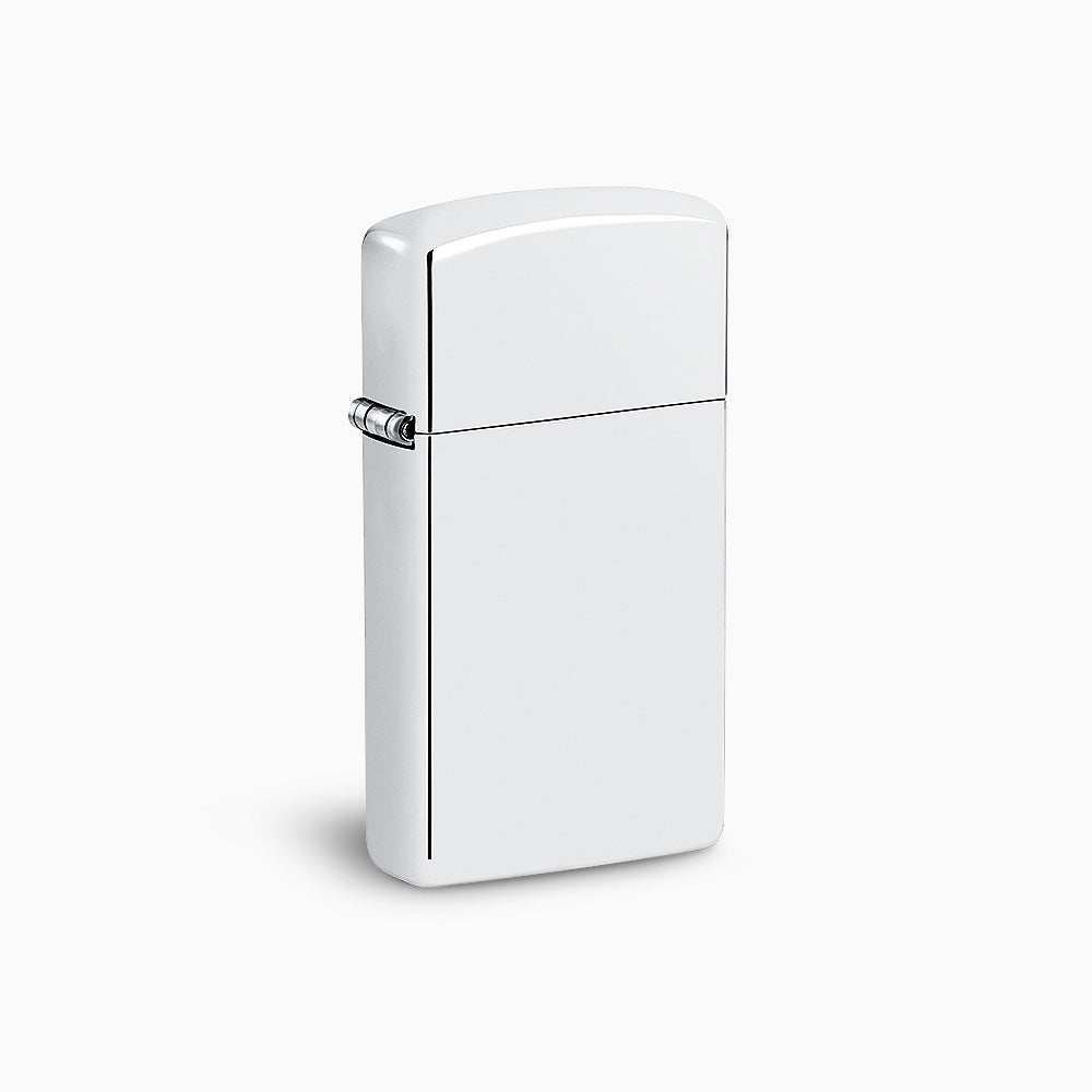 L241118 - Engravable High Polish Sterling Silver Zippo Slim® Lighter