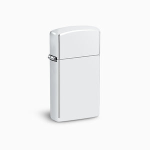 L241118 - Engravable High Polish Sterling Silver Zippo Slim® Lighter