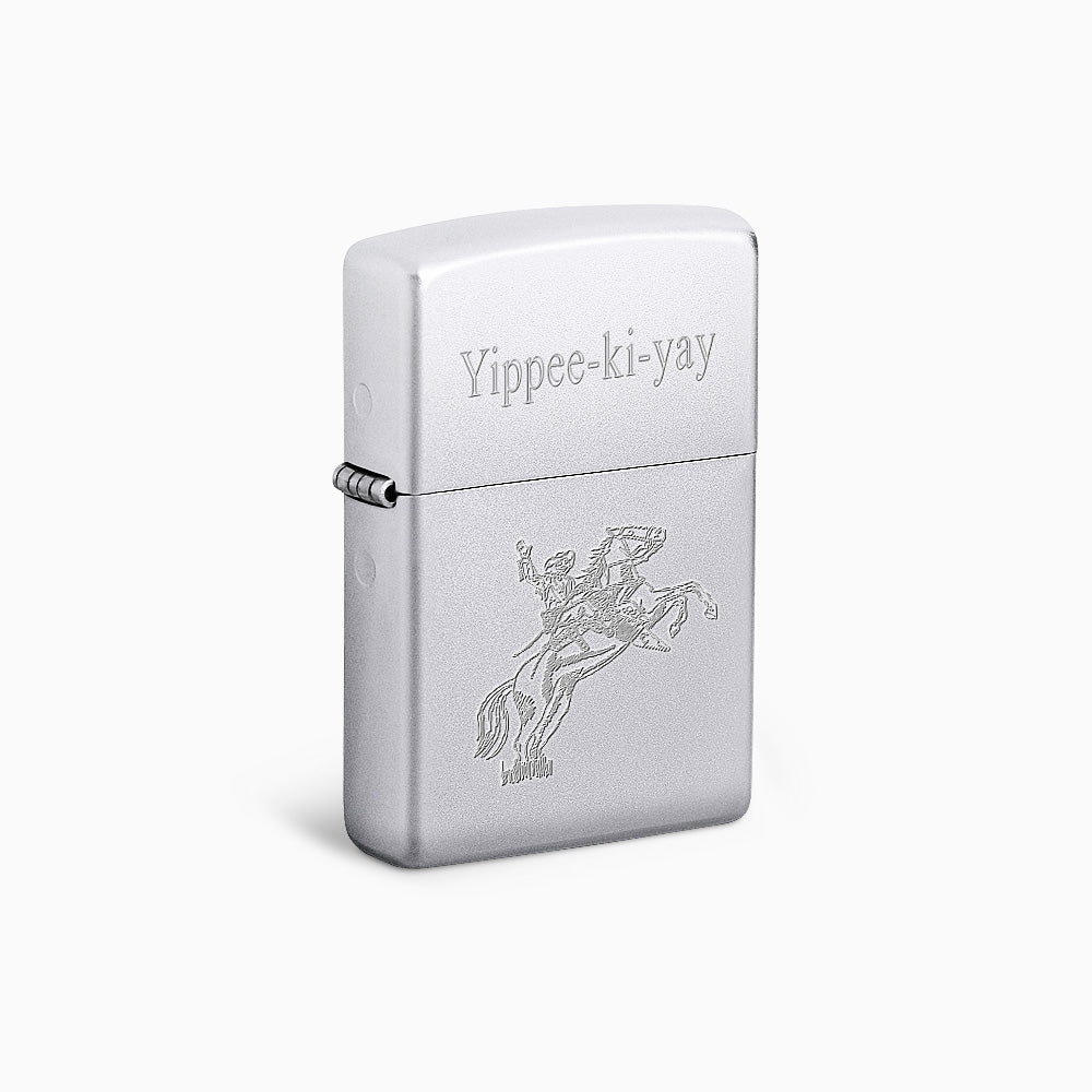L260312 - Engravable Satin Chrome Classic Zippo Lighter