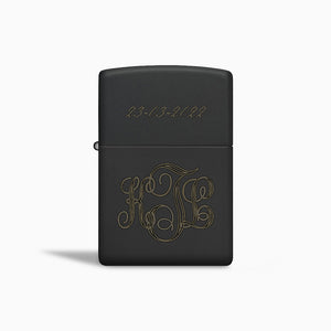 Engravable Black Matte Classic Zippo Lighter