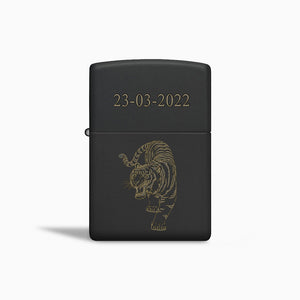 Engravable Black Matte Classic Zippo Lighter