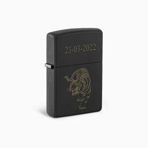 Engravable Black Matte Classic Zippo Lighter