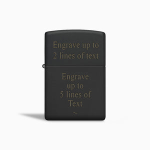 Engravable Black Matte Classic Zippo Lighter