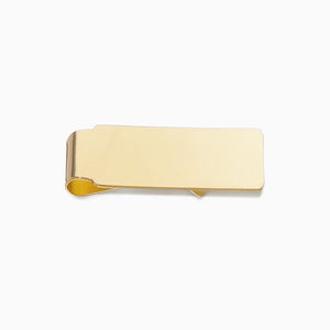 Engravable Straight-Edge 14k Yellow Gold Money Clip - MCYG241227