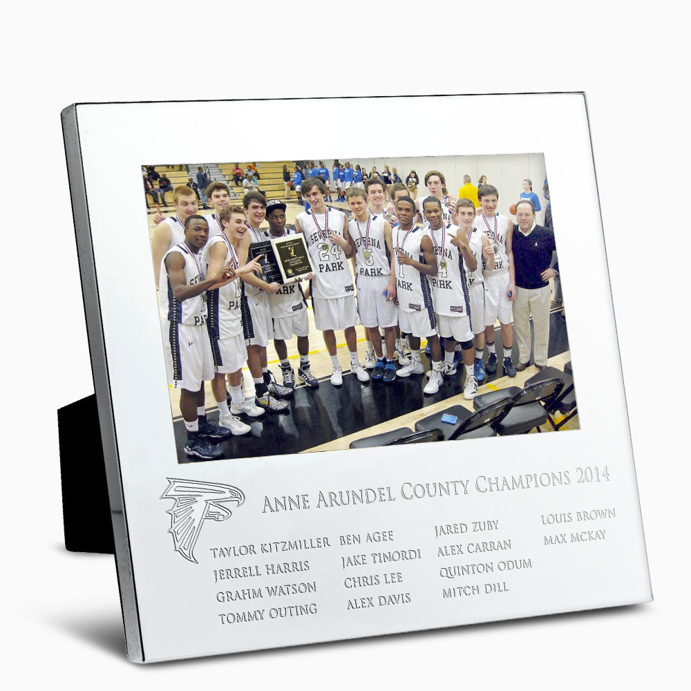 Engravable Silver Tone Oversized 4x6 Photo Frame