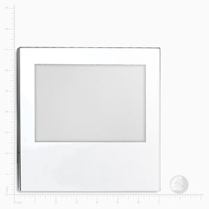 Engravable Silver Tone Oversized 4x6 Photo Frame Size Measurements 6.5 inches wide x 7 inches high - Style PFS241030