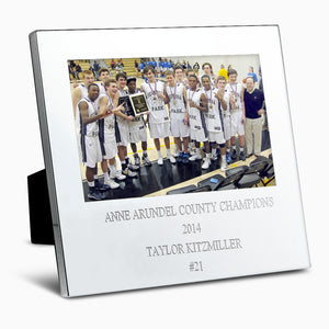 Engravable Silver Tone Oversized 4x6 Photo Frame