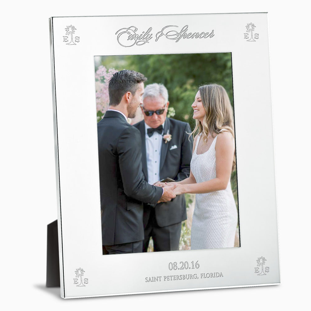 Engravable Silver Plated Wide Edge 8x10 Photo Frame - PFS250710