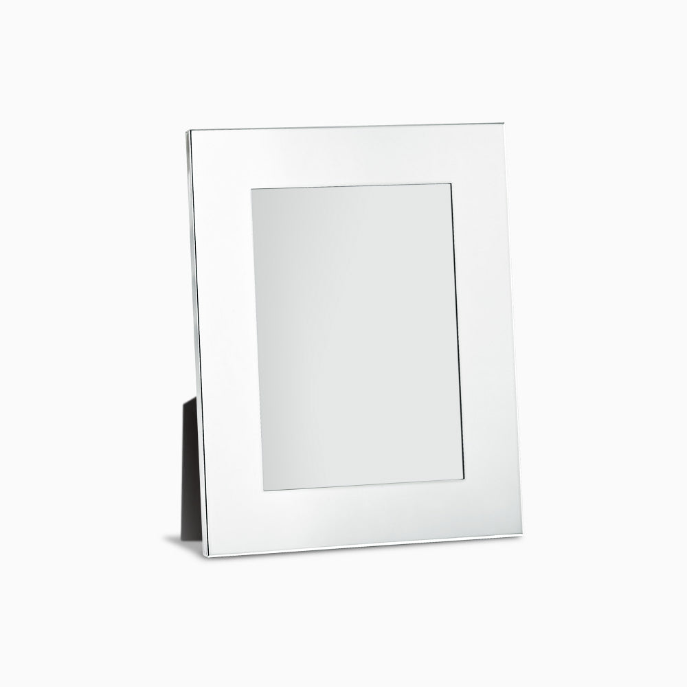 Engravable Silver Plated Wide Edge 4x6 Photo Frame with Easel Stand - Style PFS250712