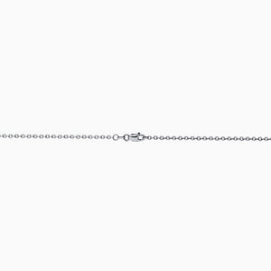 Engravable 7/8 inch Sterling Silver Interlocking-Script Monogram Disc Charm Necklace - NSL080505 - Chain and Clasp Details