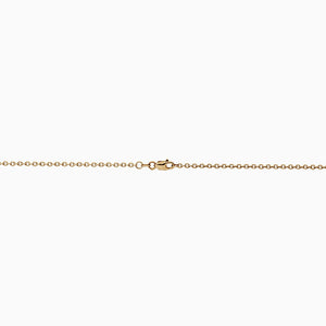Engravable 1 inch 14k Yellow Gold Interlocking-Script Monogram Disc Charm Necklace - NYG06101116 - Chain and Clasp Detail