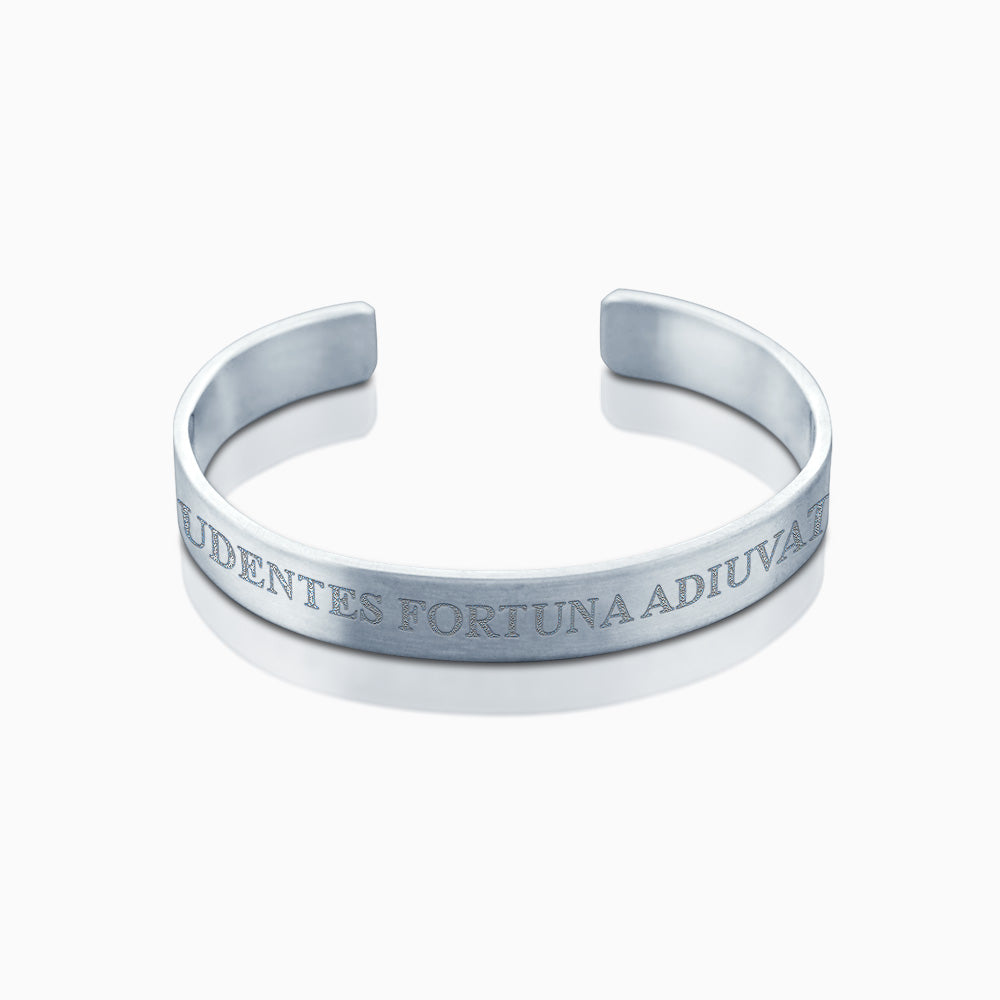 Men's Sterling Silver Cuff Bracelet, 10 mm - Custom Engraved