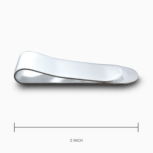 Engravable Curved-Edge Sterling Silver Money Clip