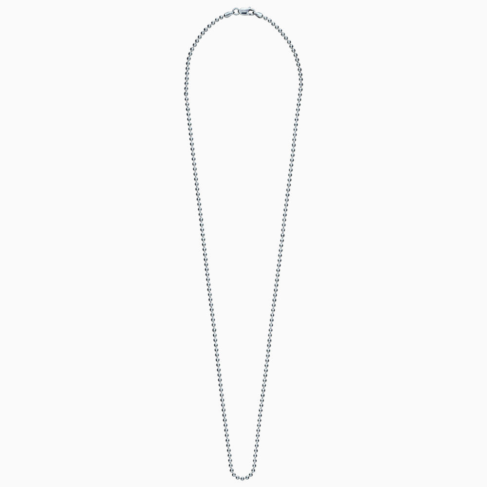 24 Inch 925 Sterling Silver 3mm Ball Chain Necklace