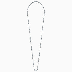 Men's Sterling Silver 2 mm Military Ball Chain Necklace - CSL150701 